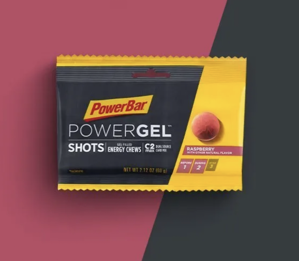 POWERGEL SHOTS GEL FILLED ENERGY CHEWS 69G SABOR RASPBERRY