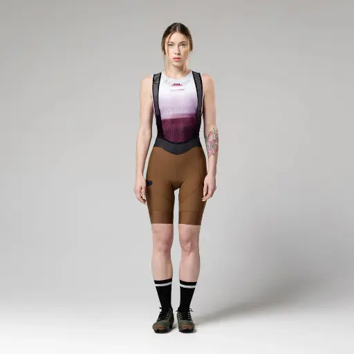 [000224] BIB SHORT GRIT TOFFEE DAMA GOBIK